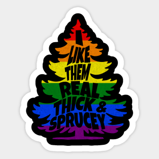 Funny Rainbow LGBTQ Gay Christmas Tree Sticker